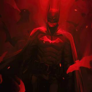 Batman 4k red wallpaper