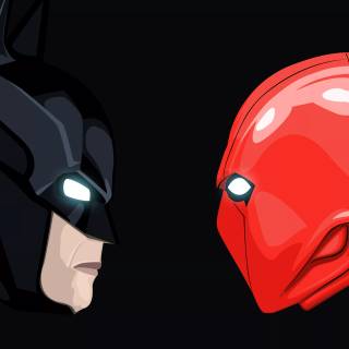 Batman 4k red wallpaper