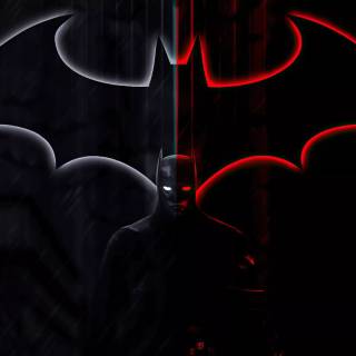 Batman 4k red wallpaper