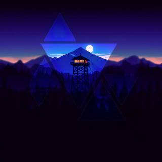 Firewatch tower 4k wallpaper