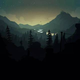 Firewatch black wallpaper