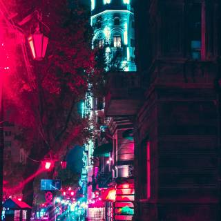 Neon 4k city wallpaper