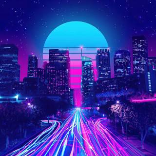 Neon 4k city wallpaper