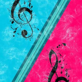 Music notes iPhone wallpaper