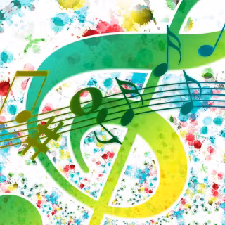 Music notes iPhone wallpaper