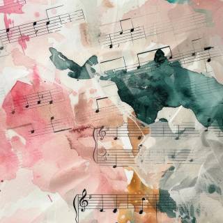 Music notes iPhone wallpaper