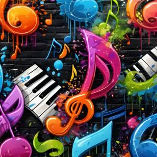 Music notes iPhone wallpaper