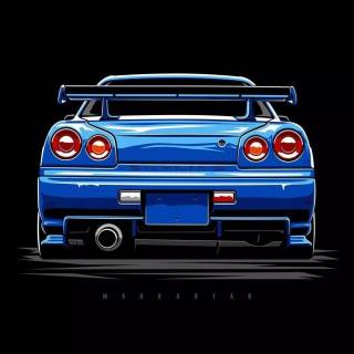 Nissan Skyline GTR R34 phone wallpaper
