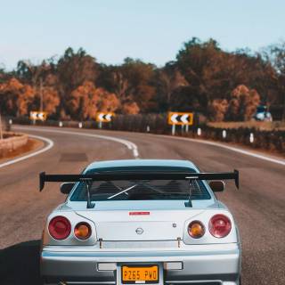 Nissan Skyline GTR R34 phone wallpaper