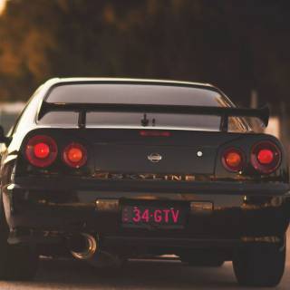 Nissan Skyline GTR R34 phone wallpaper