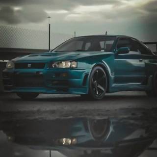 Nissan Skyline GTR R34 phone wallpaper