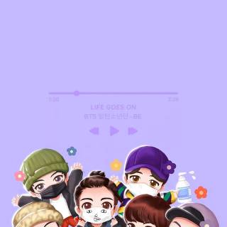 BTS anime phone wallpaper