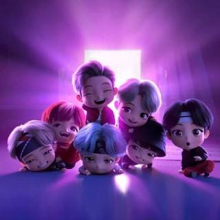 BTS anime phone wallpaper