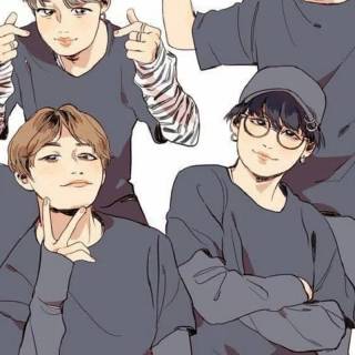 BTS anime phone wallpaper