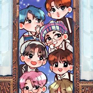 BTS anime phone wallpaper