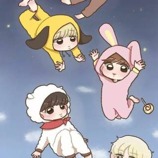 BTS anime phone wallpaper