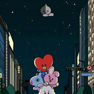 BTS anime phone wallpaper