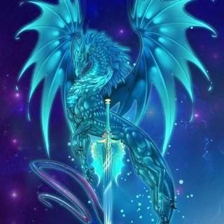 Glowing dragon wallpaper
