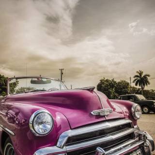 Retro car iPhone wallpaper