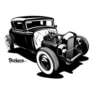 Retro car iPhone wallpaper