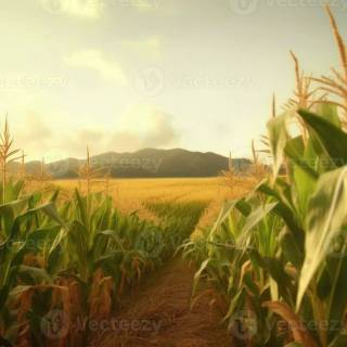 Maize field wallpaper