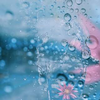 Water on glass wallpaper