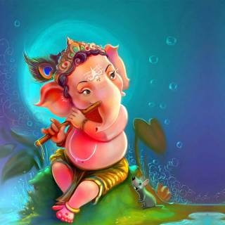 Ganesha cartoon wallpaper