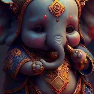 Ganesha cartoon wallpaper
