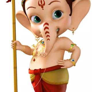 Ganesha cartoon wallpaper