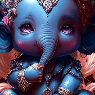 Ganesha cartoon wallpaper