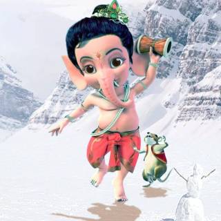 Ganesha cartoon wallpaper