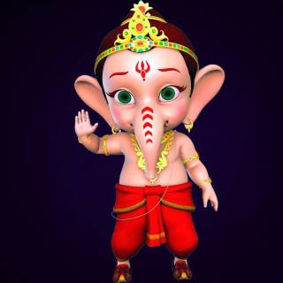 Ganesha cartoon wallpaper