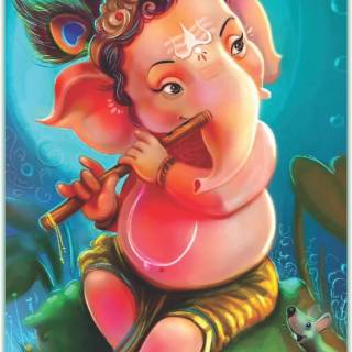 Ganesha cartoon wallpaper