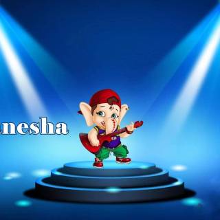 Ganesha cartoon wallpaper