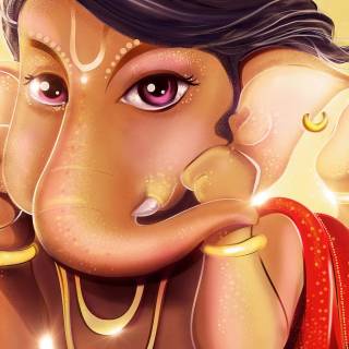 Ganesha cartoon wallpaper