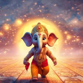 Ganesha cartoon wallpaper