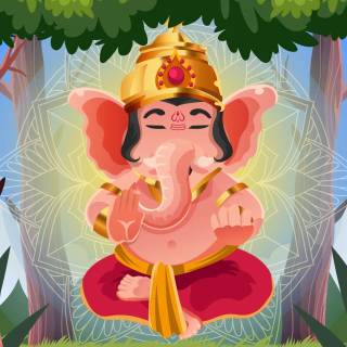 Ganesha cartoon wallpaper