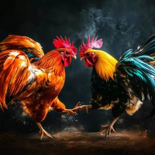 Rooster fight wallpaper