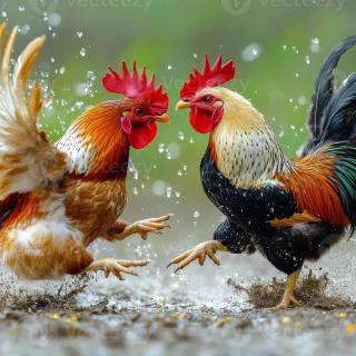 Rooster fight wallpaper