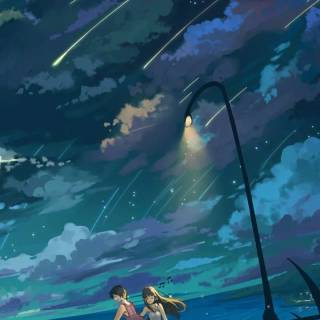 Cool anime sky phone wallpaper