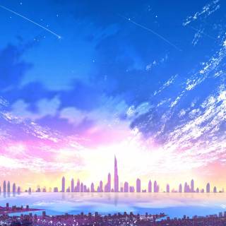 Cool anime sky phone wallpaper