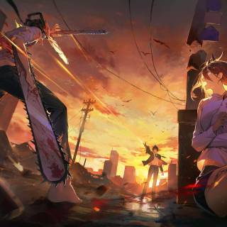 Computer Chainsaw Man wallpaper