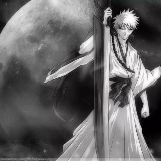 Black and white desktop Bleach wallpaper