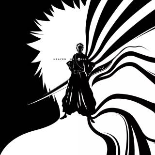 Black and white desktop Bleach wallpaper