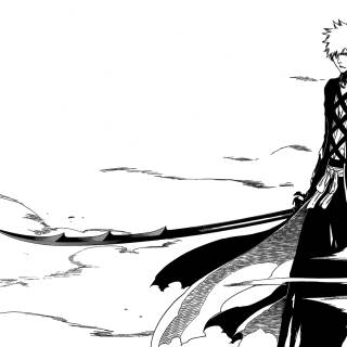 Black and white desktop Bleach wallpaper