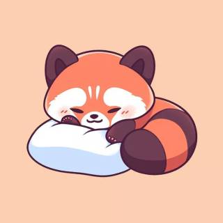Red panda cartoon wallpaper
