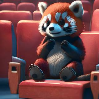 Red panda cartoon wallpaper