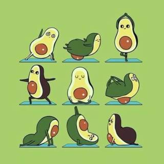 Avocado yoga wallpaper