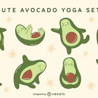 Avocado yoga wallpaper