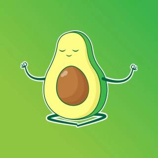 Avocado yoga wallpaper
